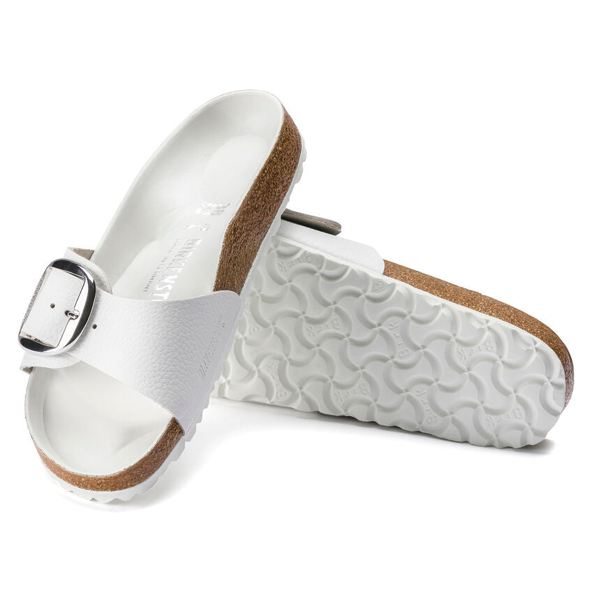 Birkenstock MADRID BIG BUCKLE 1018866 Blanc | Cuir Largeur Étroite - Dealorys