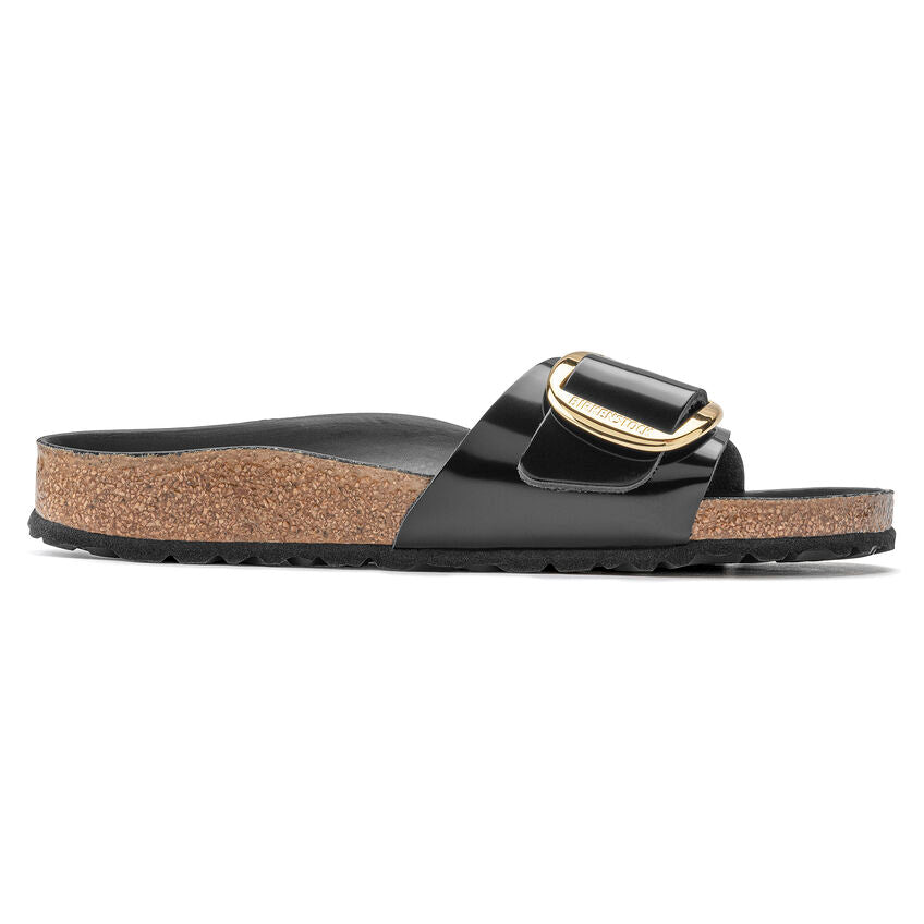 Birkenstock MADRID BIG BUCKLE High Shine 1022650 Noir | Cuir Largeur Étroite - Dealorys