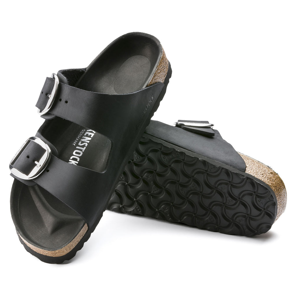 Birkenstock Arizona Big Buckle 1011075 Noir en Cuir Largeur Étroite - Dealorys