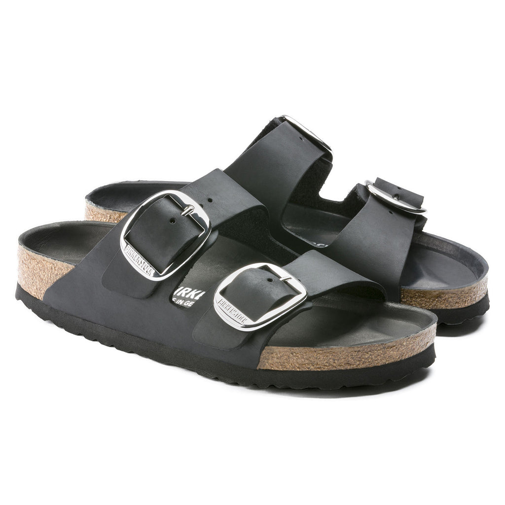 Birkenstock Arizona Big Buckle 1011075 Noir en Cuir Largeur Étroite - Dealorys