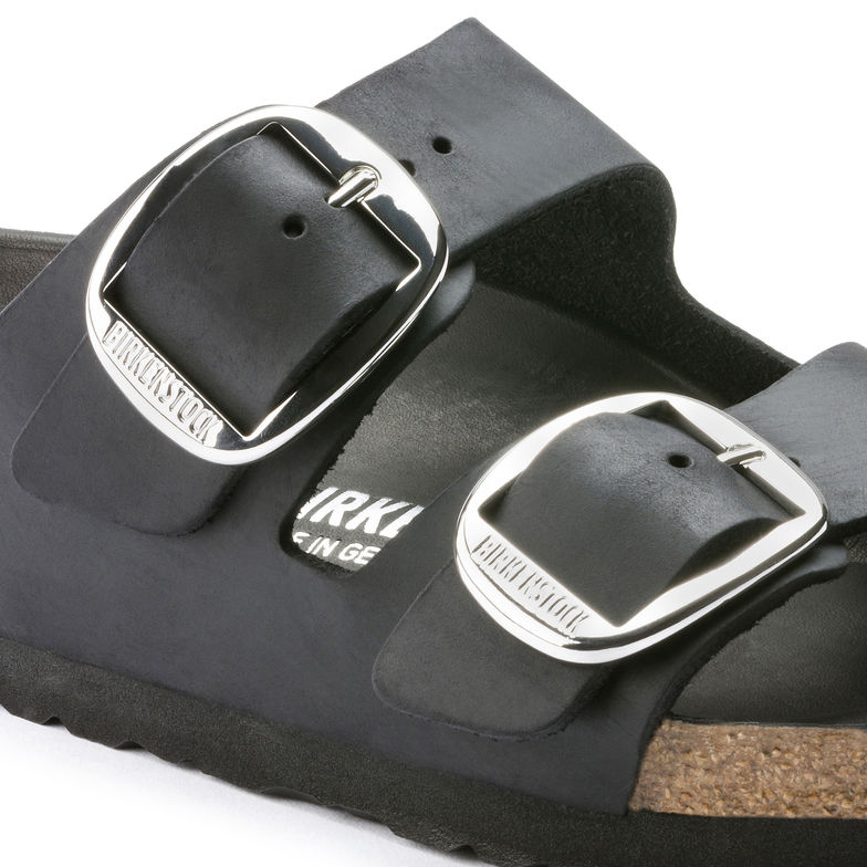 Birkenstock Arizona Big Buckle 1011075 Noir en Cuir Largeur Étroite - Dealorys