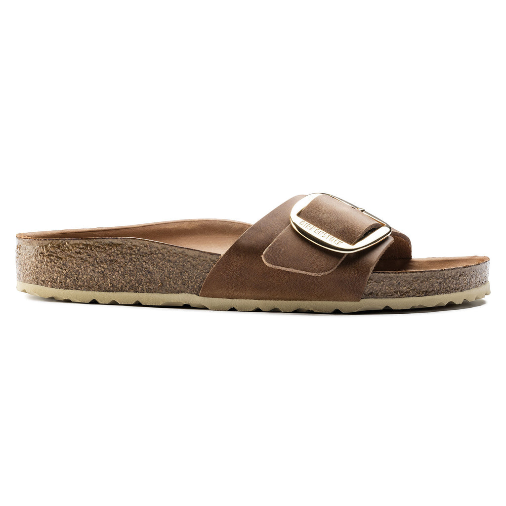 Birkenstock Madrid Big Buckle 1006525 Cognac Cuir Largeur Étroite - Dealorys