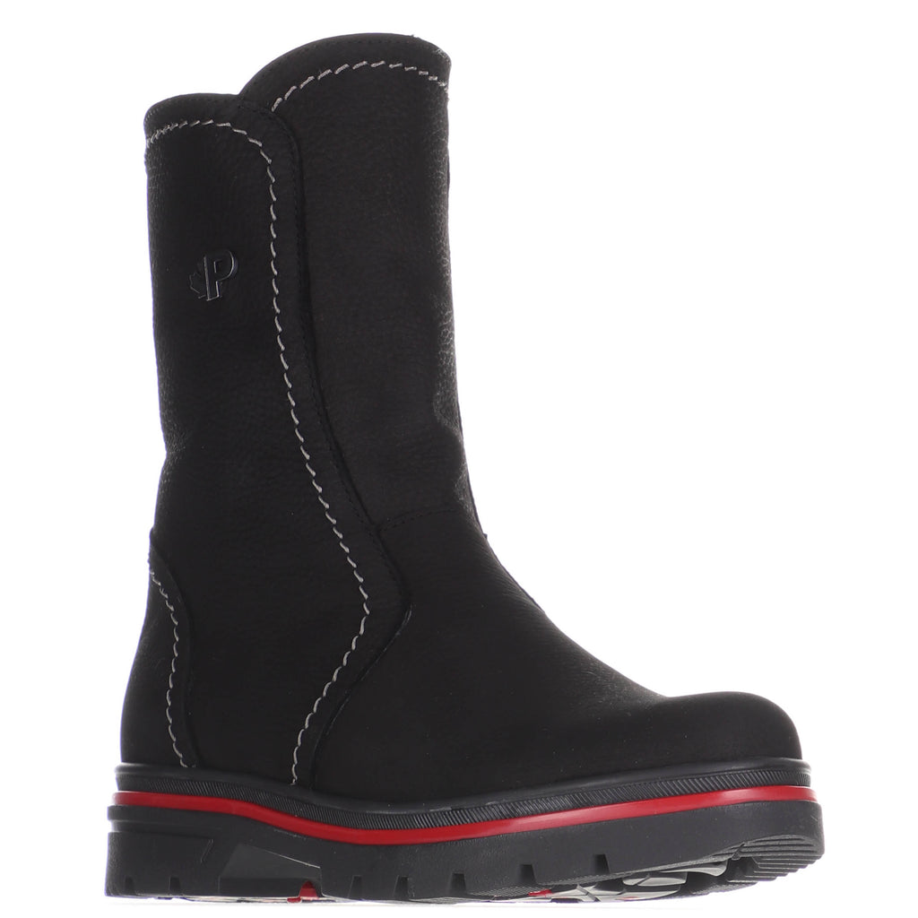 Pajar BYE BYE S Noir | Bottes d'hiver pour femmes avec crampons Fabriquées au Canada - Dealorys