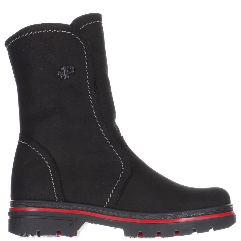 Pajar BYE BYE S Noir | Bottes d'hiver pour femmes avec crampons Fabriquées au Canada - Dealorys