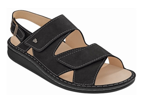 Finn Comfort TORO-SOFT 81528-260099 Black Cherokee Sandales Orthopédiques avec Semelles Amovibles - Dealorys