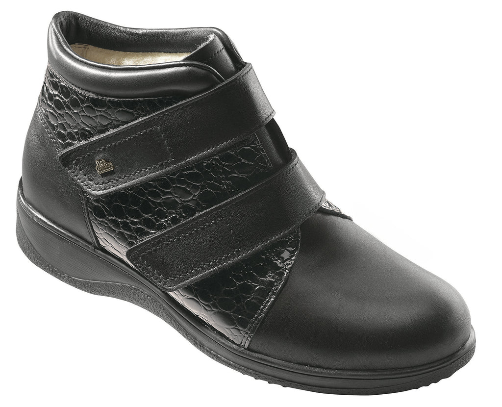 Finn Comfort BIEL 2168-900117 Noir Botte d'hiver avec Doublure en Laine pour Femmes Orthopédique avec Semelle Amovible en feutre - Dealorys