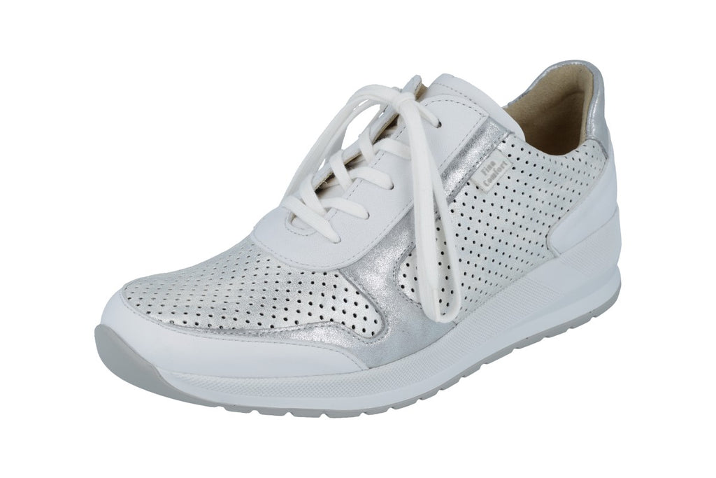 Finn Comfort MORI 5067-902271 Bianco/Silver Chaussures Orthopédiques avec Semelles Amovibles EXTENSIBLE - Dealorys
