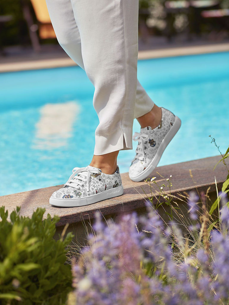 Finn Comfort ELPASO 2479-632000 White Graffiti - Dealorys