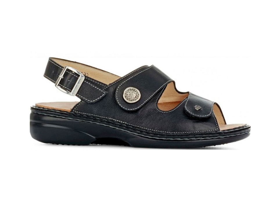 Finn Comfort ISERA 5004-900931 Noir | Sandale Orthopédique avec Semelle Amovible - Dealorys