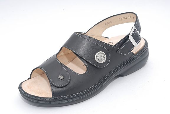 Finn Comfort ISERA 5004-900931 Noir | Sandale Orthopédique avec Semelle Amovible - Dealorys