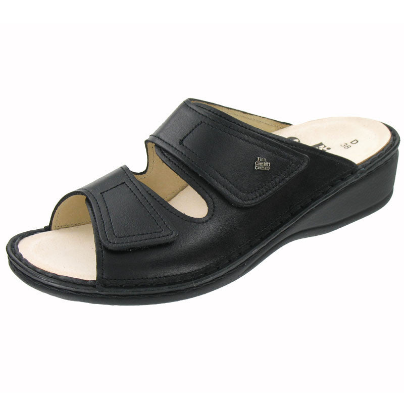 Finn Comfort JAMAIKA-SOFT 82519-014099 Black Nappa Sandale Orthopédique avec Semelle Amovible - Dealorys