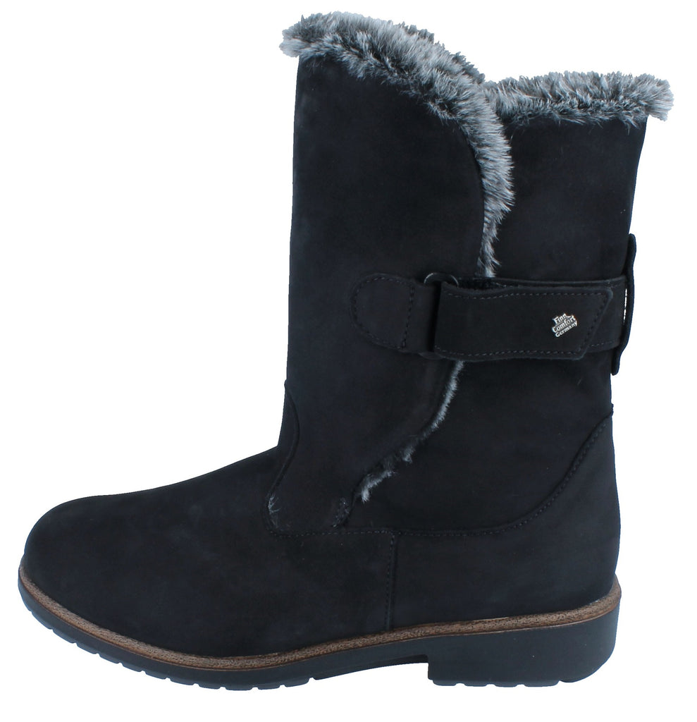 Finn Comfort LIZZOLA 2245-007099 Nubuk Schwarz | Bottines avec semelles amovibles - Dealorys