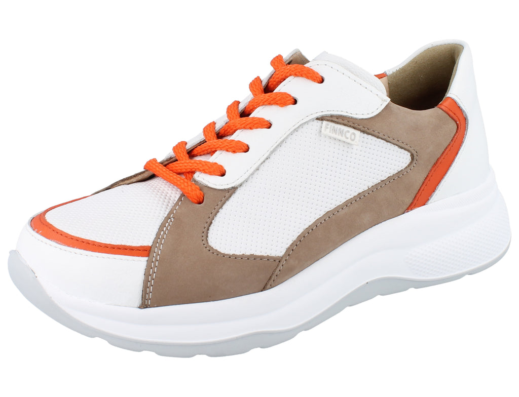 Finn Comfort PICCADILLY 02780-902256 Blanc/Orange/Beige - Dealorys