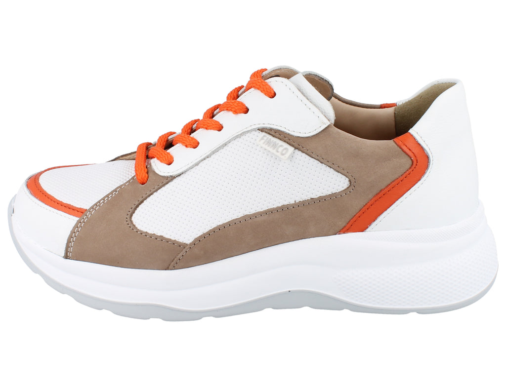 Finn Comfort PICCADILLY 02780-902256 Blanc/Orange/Beige - Dealorys