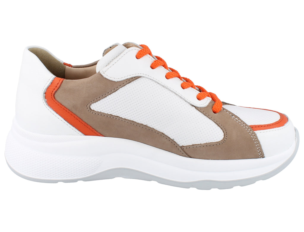 Finn Comfort PICCADILLY 02780-902256 Blanc/Orange/Beige - Dealorys