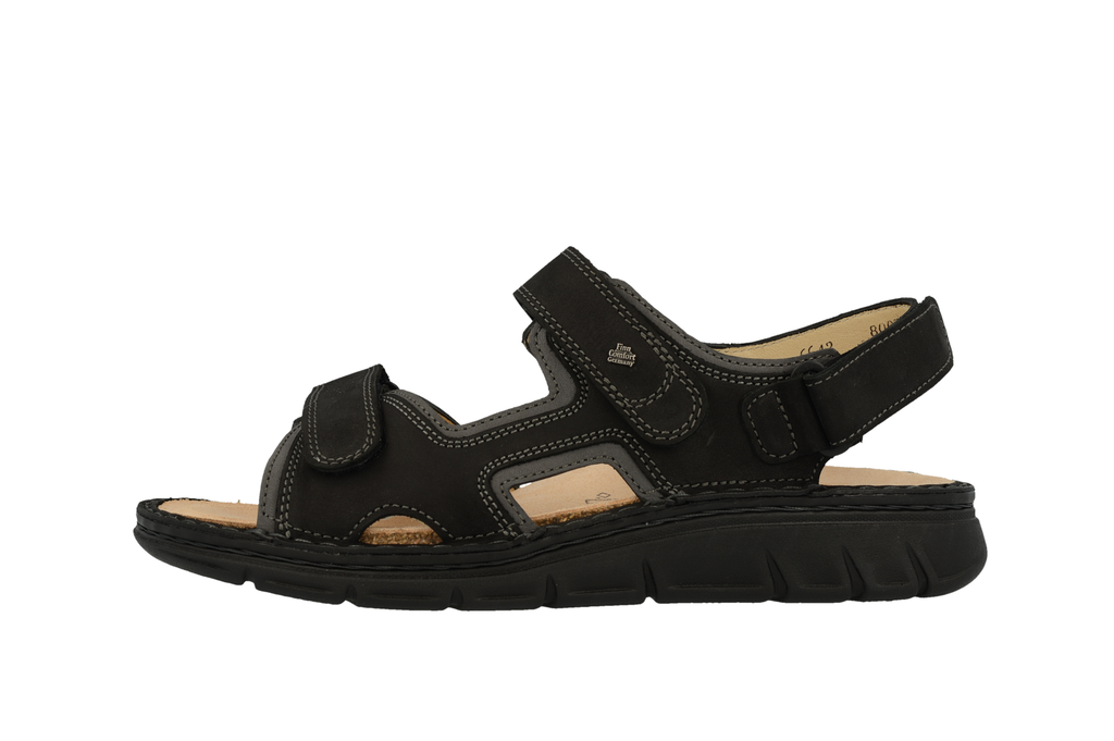 Finn Comfort WANAKA-S 81540-901757 Noir/Gris | Sandale Orthopédique avec Semelle Amovible - Dealorys