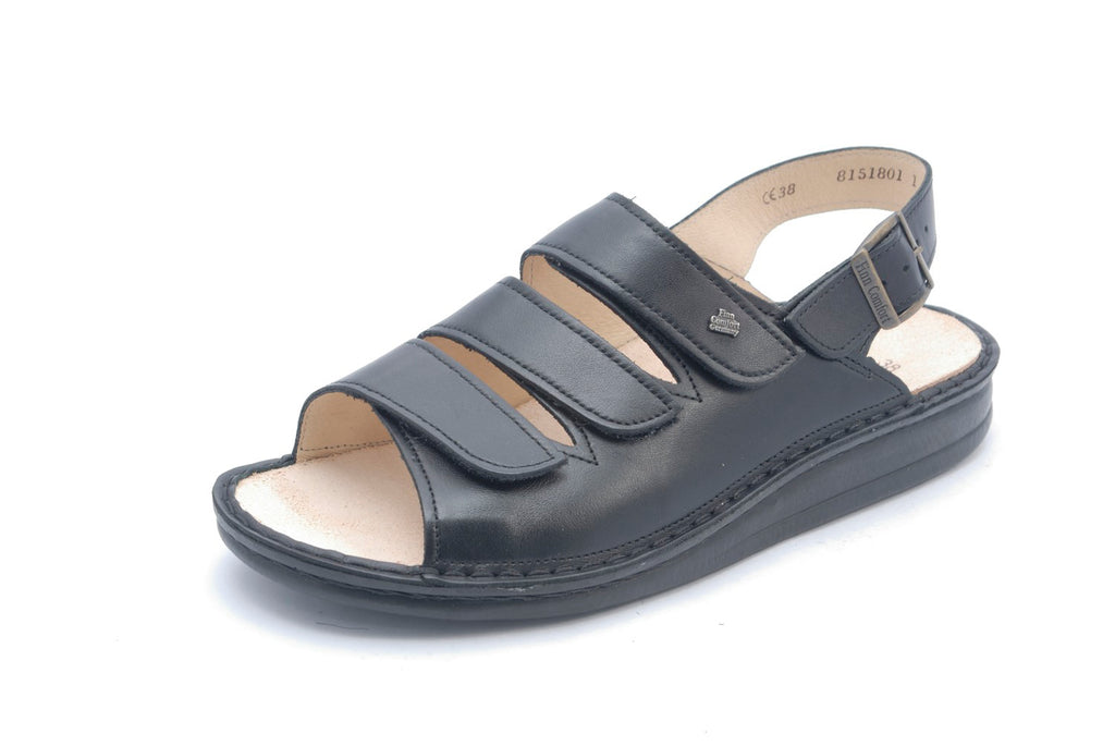 Finn Comfort SYLT-S 82509-014099 Noir Sandale Orthopédique avec Semelle Amovible pour Hommes - Dealorys