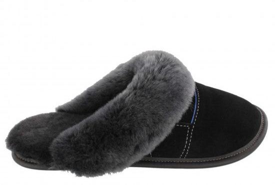 Pantoufles Garneau TÊTE DE MULE 2 TONS Noir pour Femmes en Mouton - Dealorys