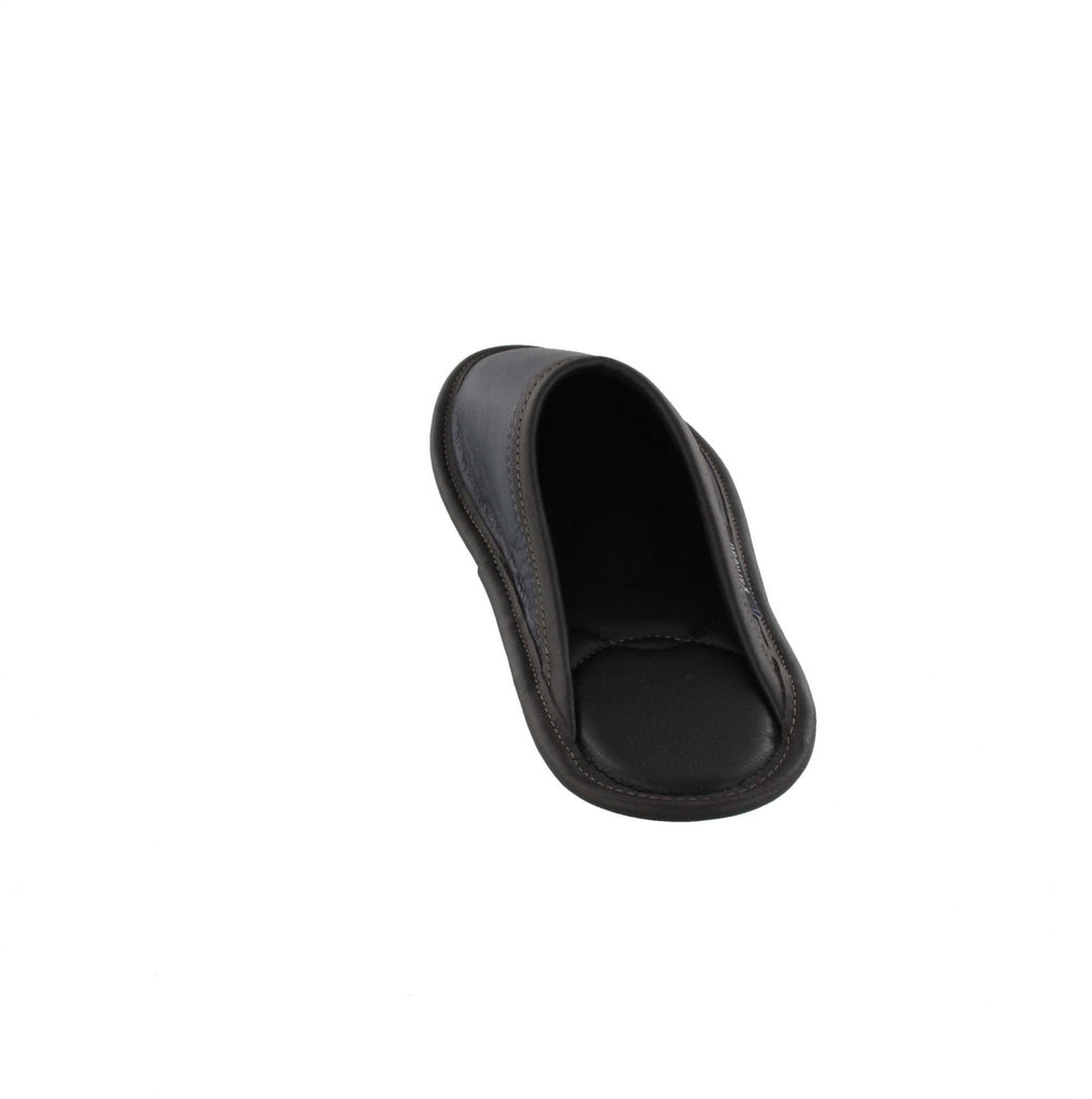 Pantoufles Garneau DE STYLE MULE TOUT CUIR Marine pour Hommes - Dealorys