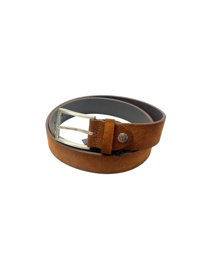 Lindenmann Ceinture en cuir suède li-462-22 Cognac - Dealorys