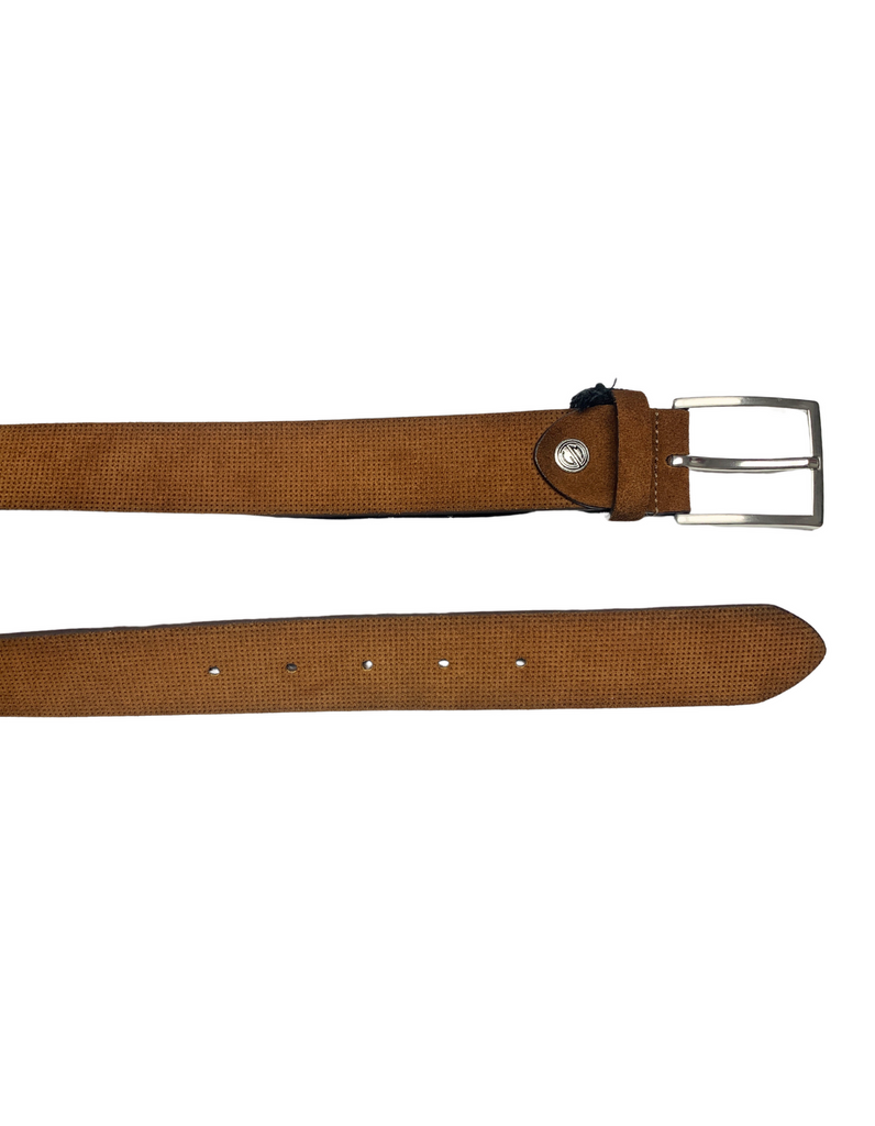 Lindenmann Ceinture en cuir suède li-462-22 Cognac - Dealorys