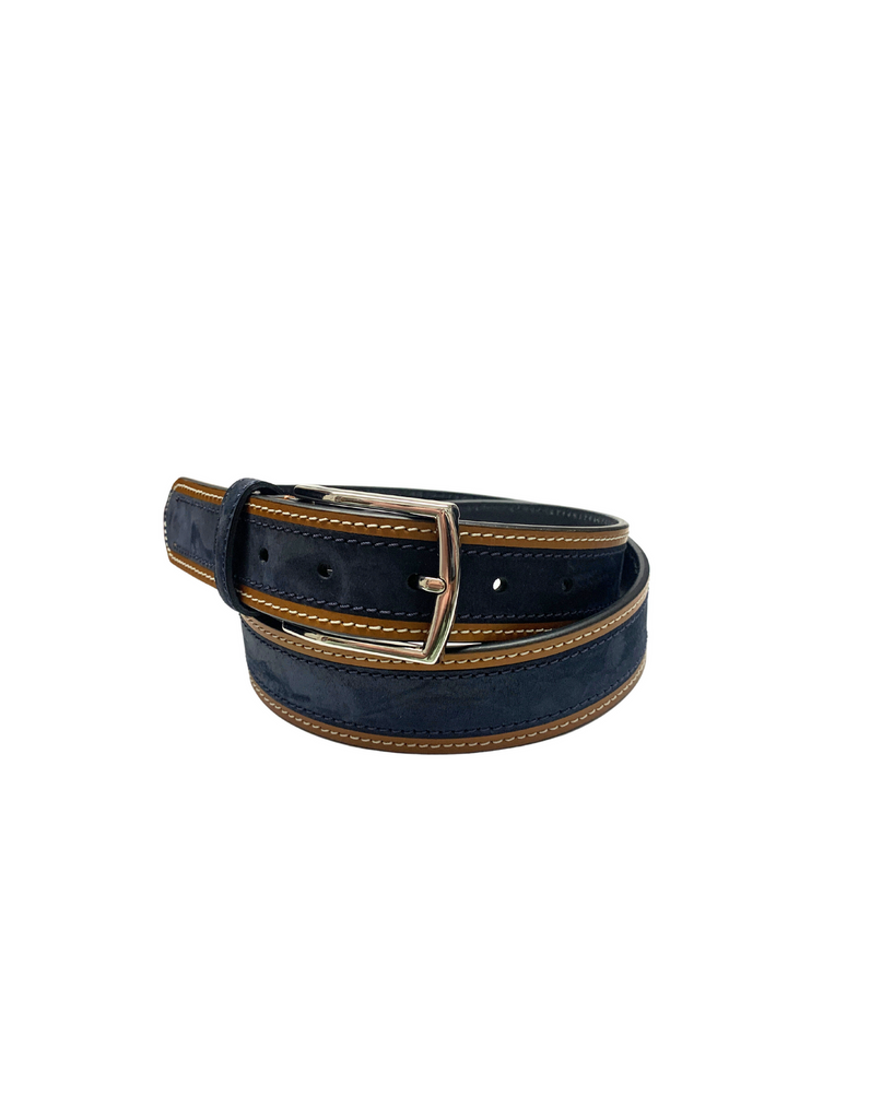 Lindenmann Ceinture en cuir pleine fleur XL li-520621-422 Marine - Dealorys
