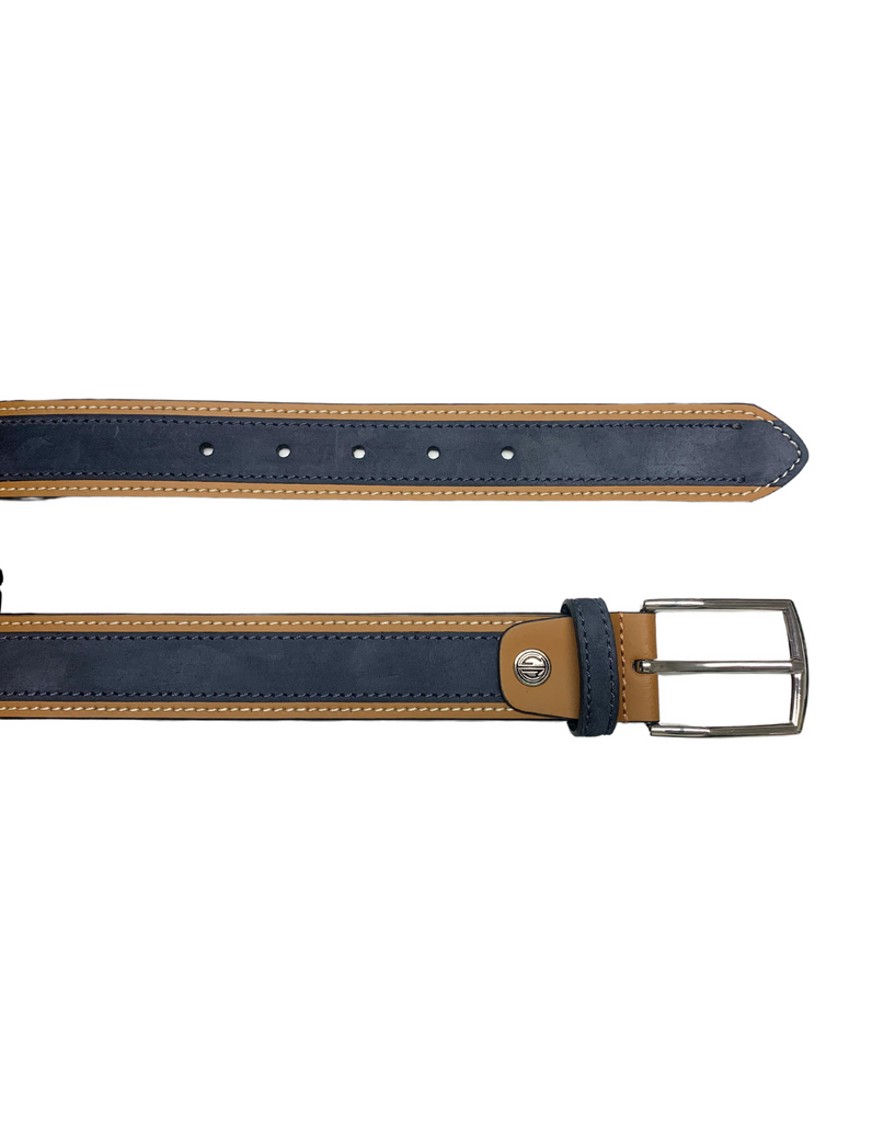 Lindenmann Ceinture en cuir pleine fleur XL li-520621-422 Marine - Dealorys