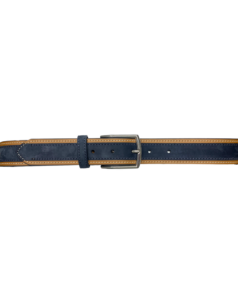 Lindenmann Ceinture en cuir pleine fleur XL li-520621-422 Marine - Dealorys
