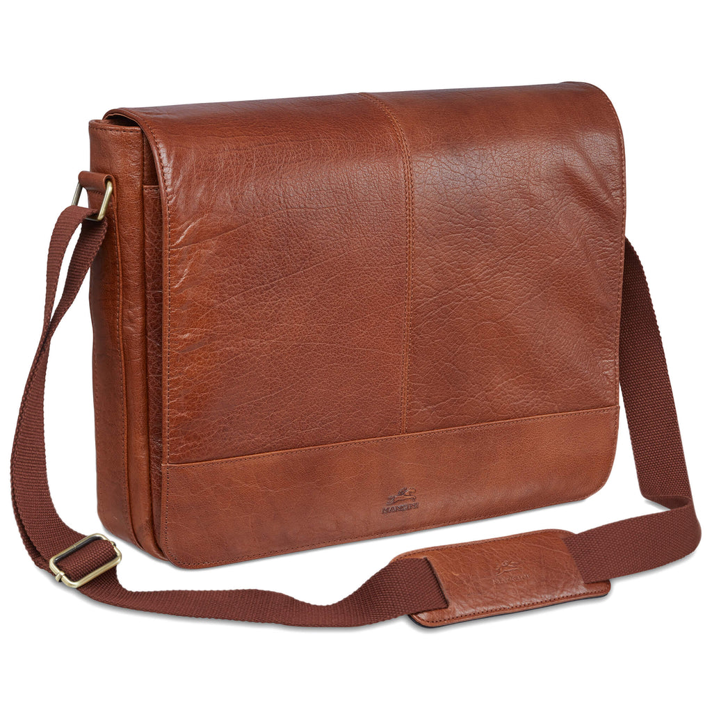 Mancini Sac de messager pour ordinateur portable / tablette 15" 1410-01 | Cuir - Dealorys