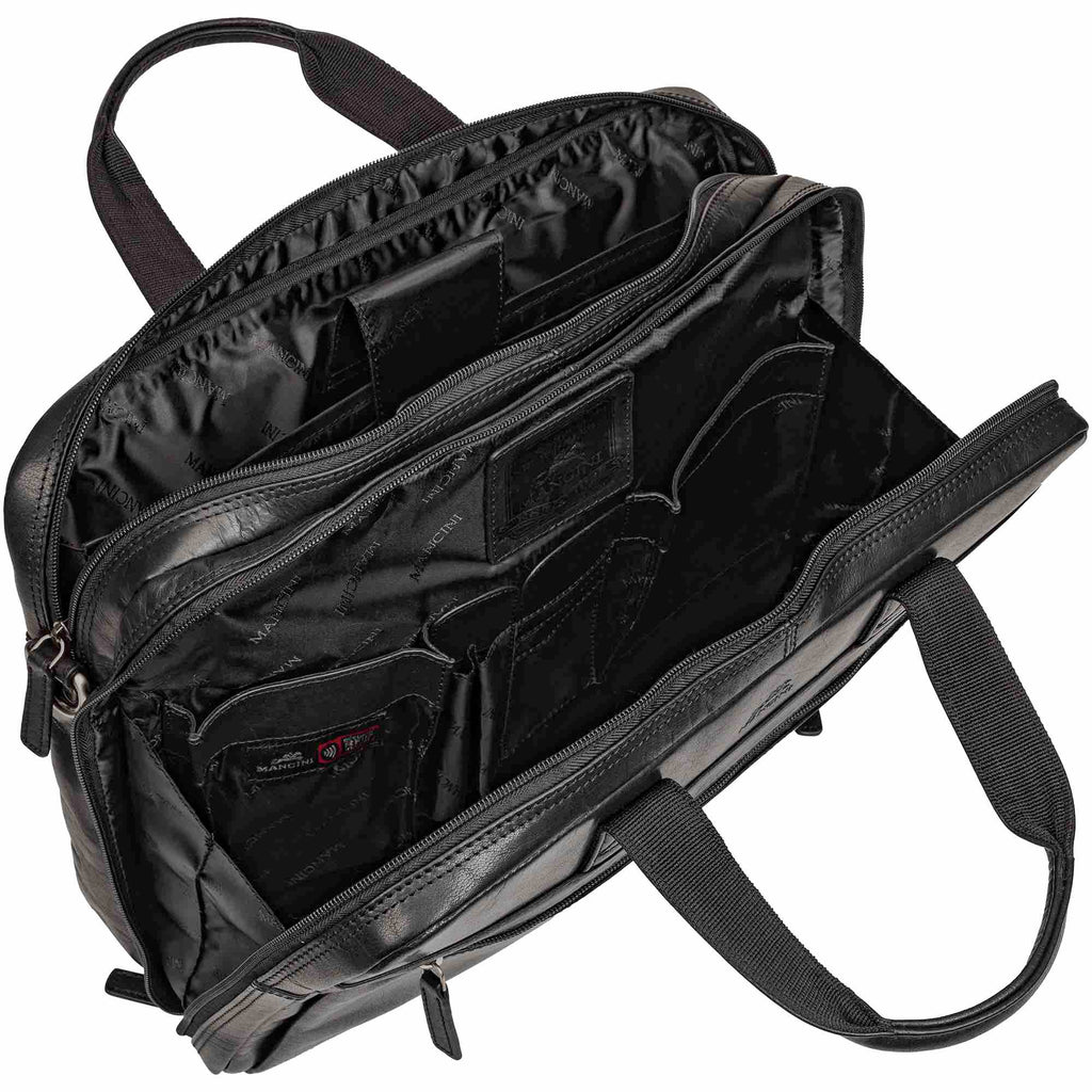 Mancini Porte-documents pour portable et tablette à deux compartiments Buffalo 99-54804 | Cuir - Dealorys
