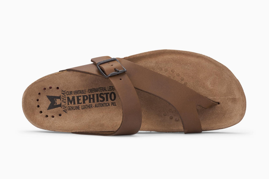 Mephisto NIELS Chestnut 3478 Sandale de marche pour Homme Orthopédique - Dealorys