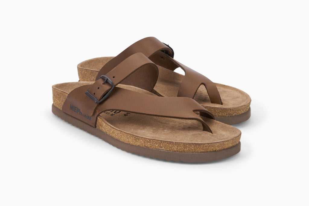 Mephisto NIELS Chestnut 3478 Sandale de marche pour Homme Orthopédique - Dealorys