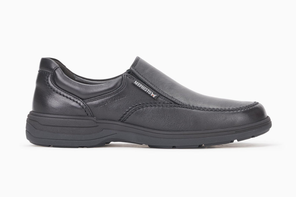 Mephisto DAVY Black Moccasin Confortables doublé cuir pour hommes avec semelles amovibles - Dealorys