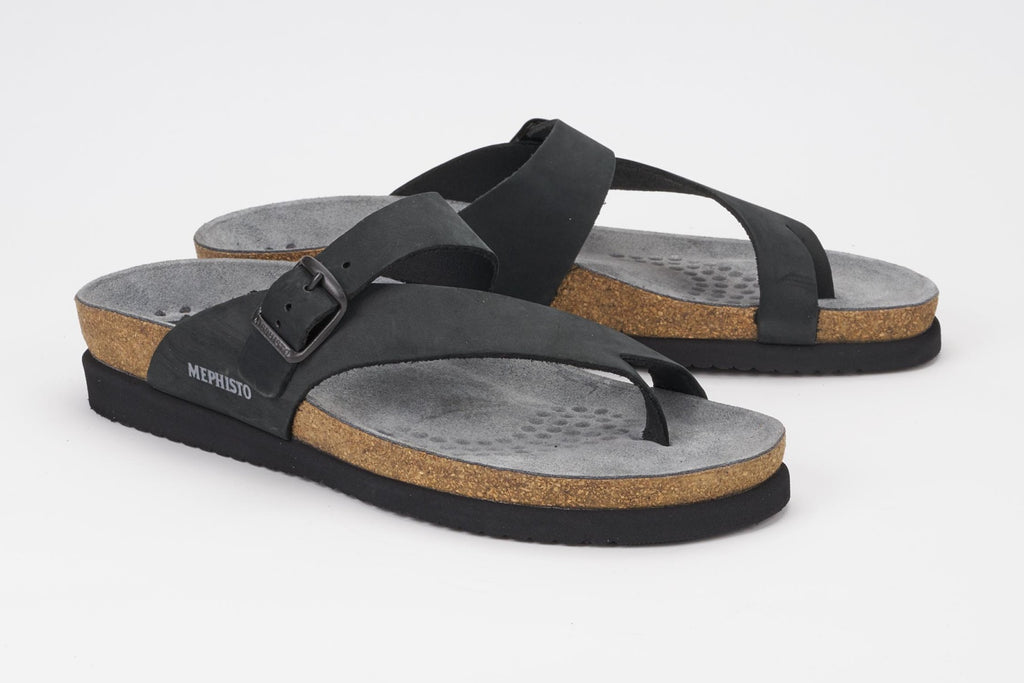 Mephisto HELEN Black Nubuck 6000 Sandales pour femmes - Dealorys