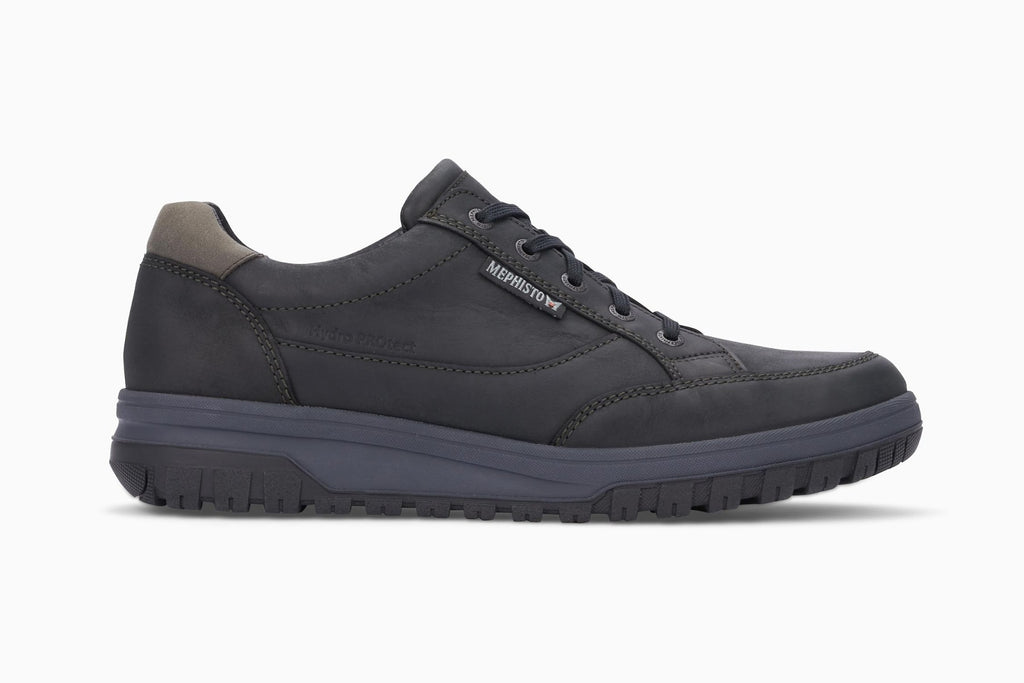 Mephisto PACO Black Grizzly 100-152 Chaussures Confortables à lacets pour hommes avec semelles amovibles - Dealorys