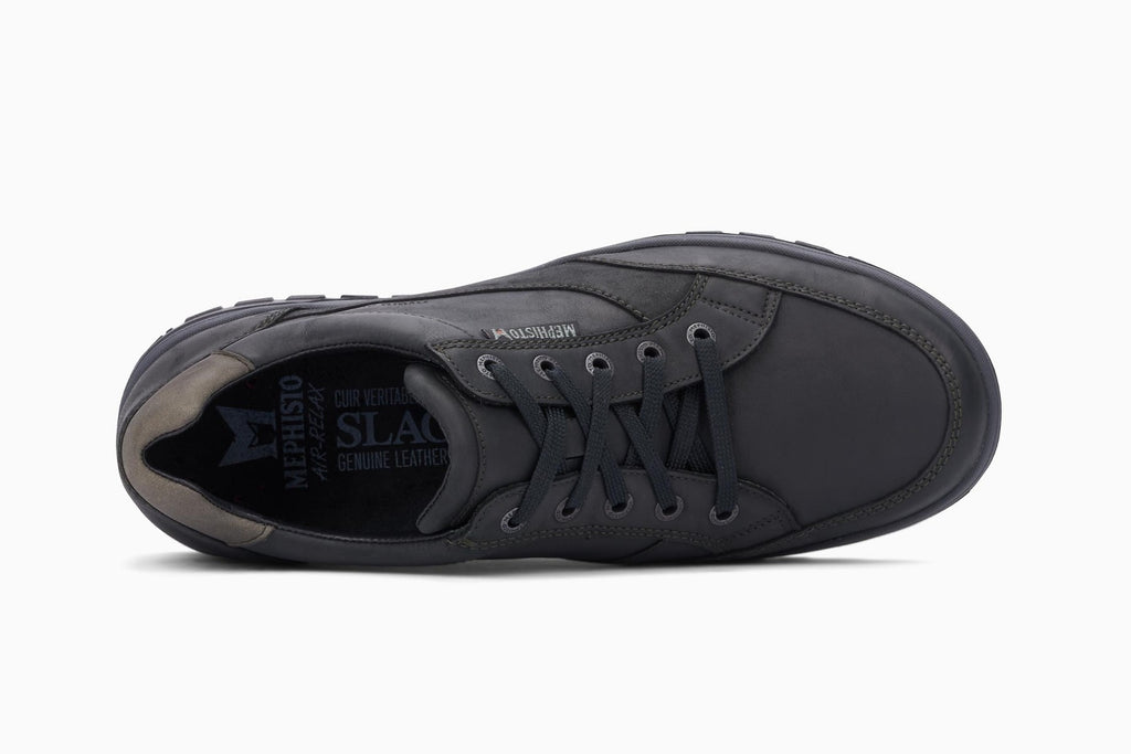 Mephisto PACO Black Grizzly 100-152 Chaussures Confortables à lacets pour hommes avec semelles amovibles - Dealorys