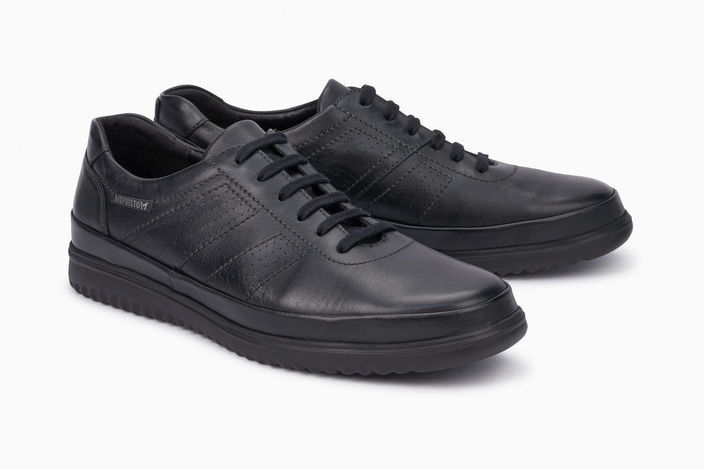 Mephisto TOMY Noir 6100 Chaussure ultra-léger pour hommes avec semelles amovibles - Dealorys