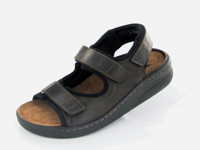 Mobils VALDEN 11951 Dark Brown by Mephisto Sandale Confortable pour hommes avec semelles amovibles Large - Dealorys