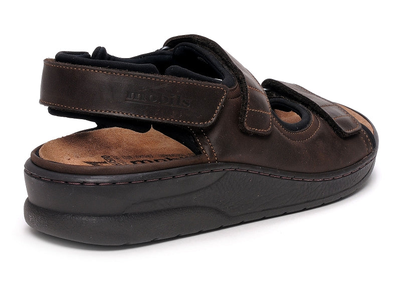 Mobils VALDEN 11951 Dark Brown by Mephisto Sandale Confortable pour hommes avec semelles amovibles Large - Dealorys