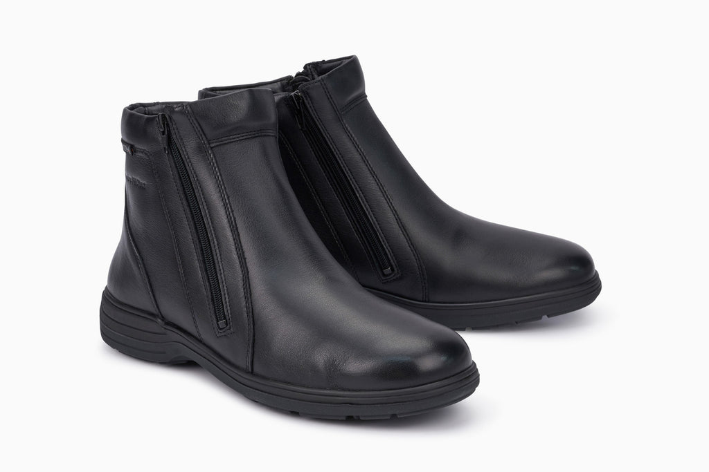 Mephisto DAN 2100 Noir Bottes fourré Confortables pour hommes avec semelles amovibles - Dealorys