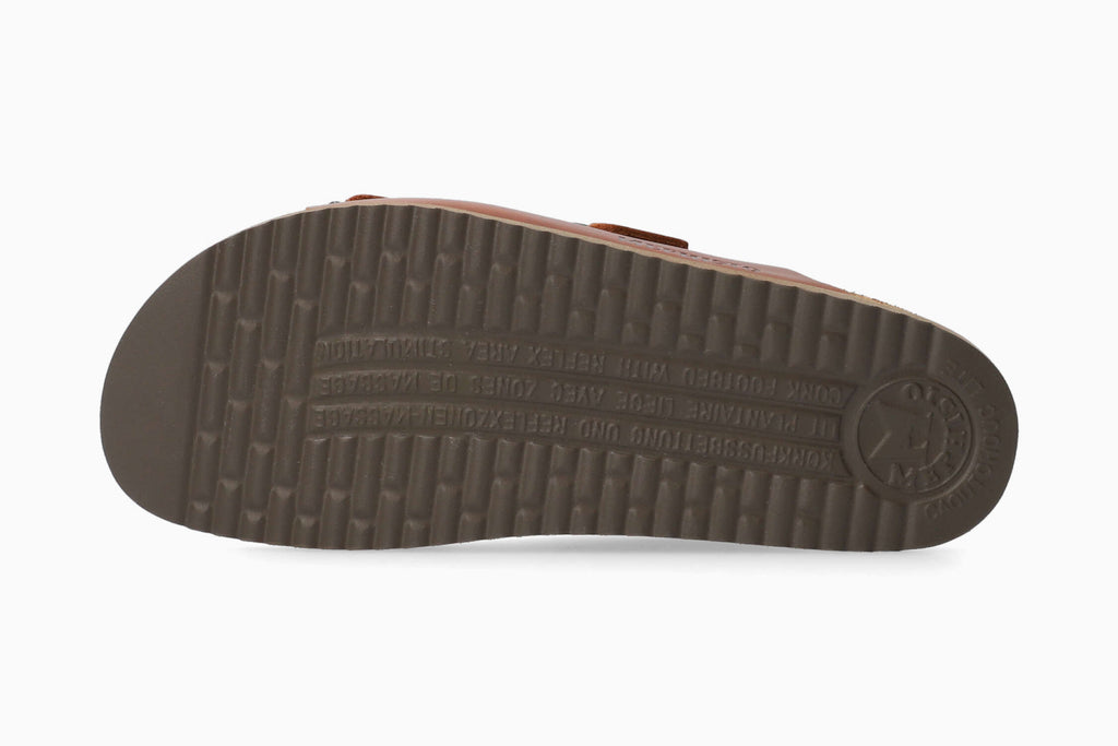 Mephisto NERIO Chestnut Cuir huilé 3478 Sandale pour Homme Orthopédique - Dealorys