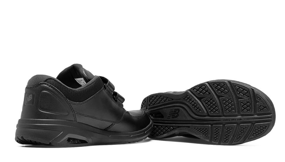 New Balance 813 MW813HBK Black Chaussures de Marche pour Hommes VELCRO avec Semelles Amovibles pour Orthèses Walking Men Shoe VELCRO Removable Footbed for Orthotics - Dealorys