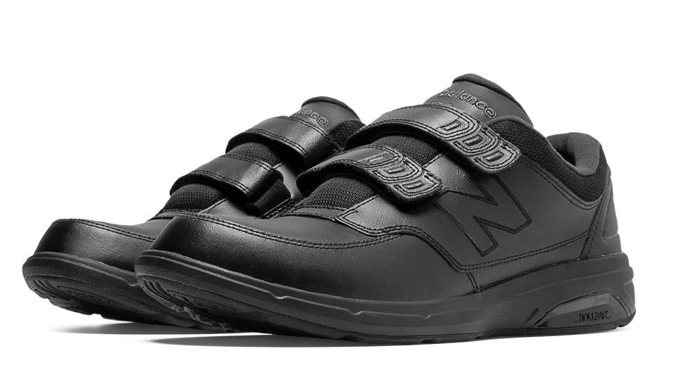 New Balance 813 MW813HBK Black Chaussures de Marche pour Hommes VELCRO avec Semelles Amovibles pour Orthèses Walking Men Shoe VELCRO Removable Footbed for Orthotics - Dealorys