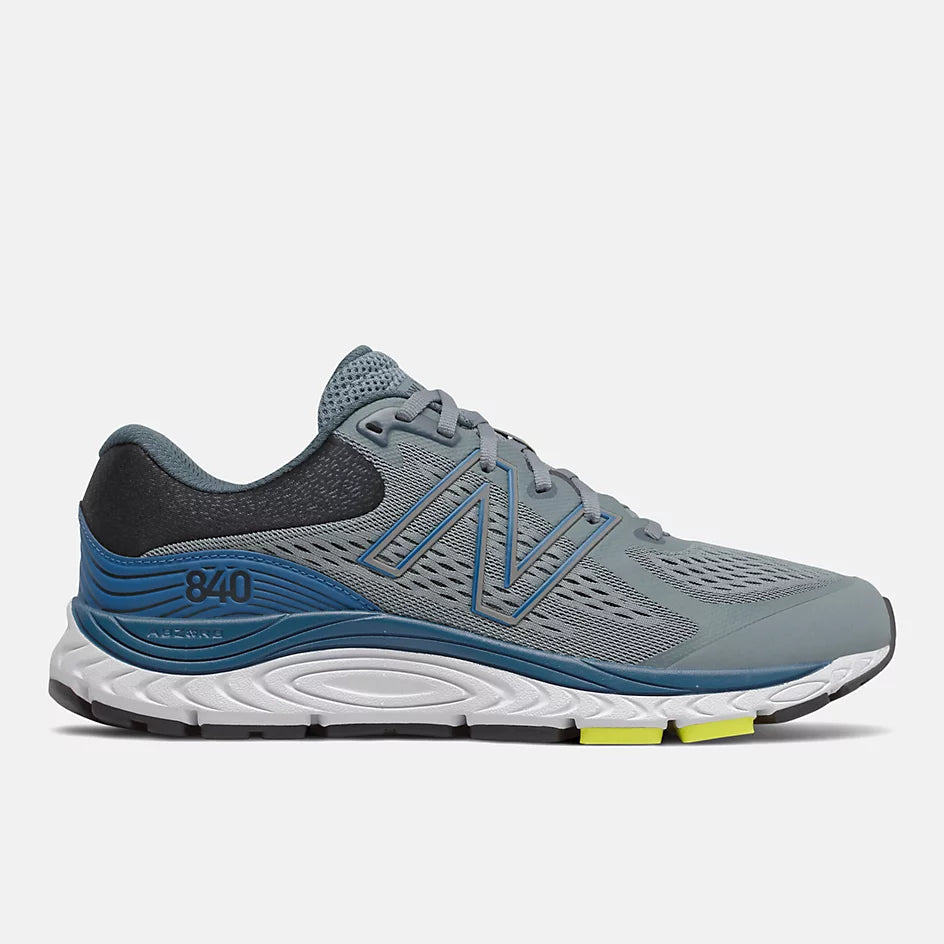 New Balance 840 M840LB5 Gris océan et bleu oxygène | Espadrilles de course pour hommes avec semelles amovibles - Dealorys