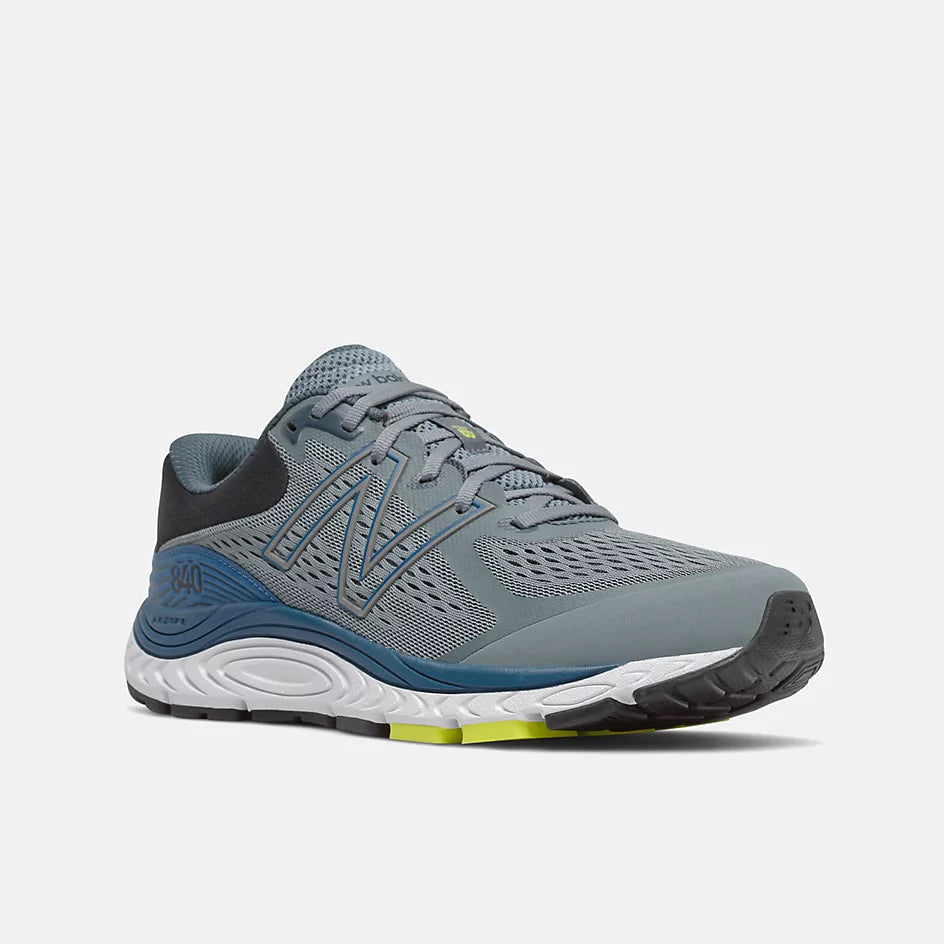 New Balance 840 M840LB5 Gris océan et bleu oxygène | Espadrilles de course pour hommes avec semelles amovibles - Dealorys