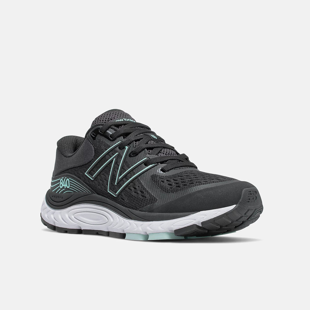 New Balance 840 W840BM5 Noir avec bleu orage | Espadrilles de course pour femmes avec semelles amovibles - Dealorys