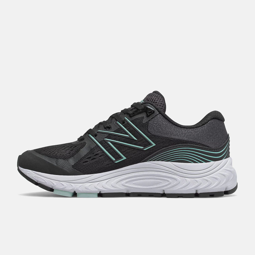 New Balance 840 W840BM5 Noir avec bleu orage | Espadrilles de course pour femmes avec semelles amovibles - Dealorys