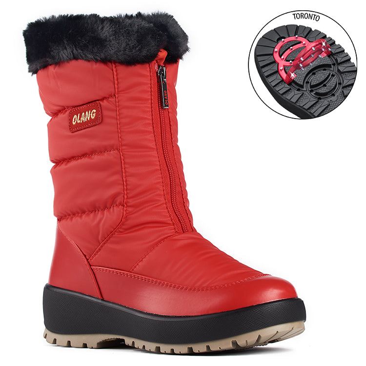 Olang GEMMA ROSSO Botte d'hiver à crampons rabattables pour femmes - Dealorys