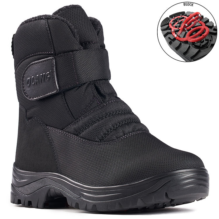 Olang Kiev Noir unisex Botte avec crampon rabattable - Dealorys