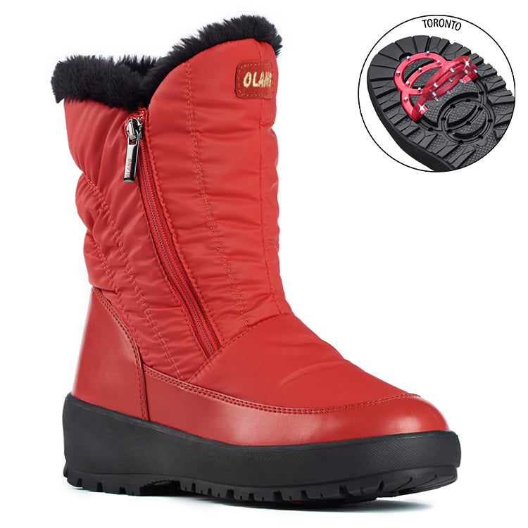 Olang MONICA ROSSO Botte avec crampon rabattable Femmes - Dealorys